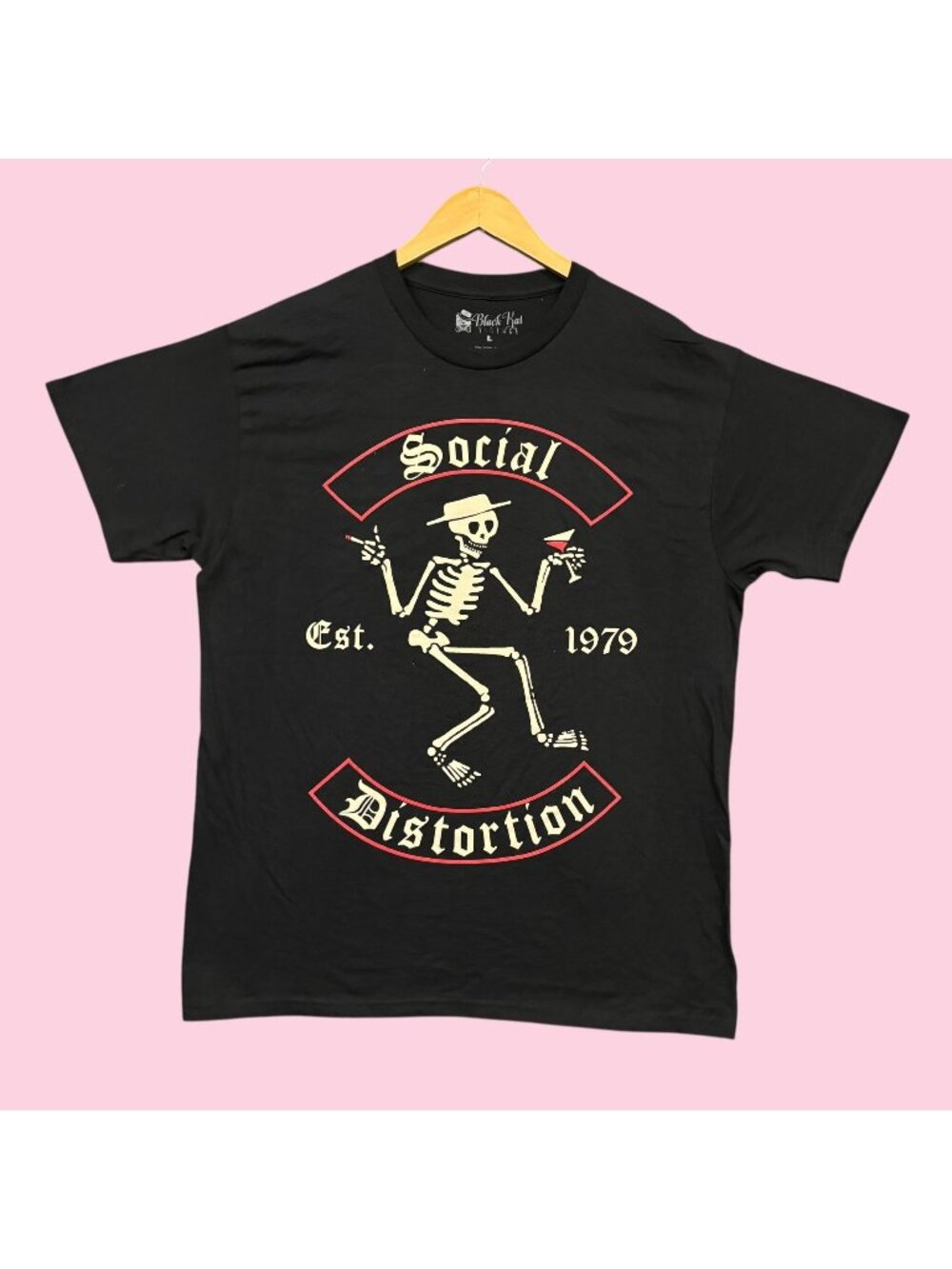 Social Distortion Bad Habits Skelly Logo Punk Rock Band Tee L